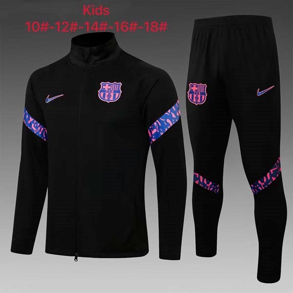 Kinder Trainingsanzug Barcelona 2022 Schwarz Pink